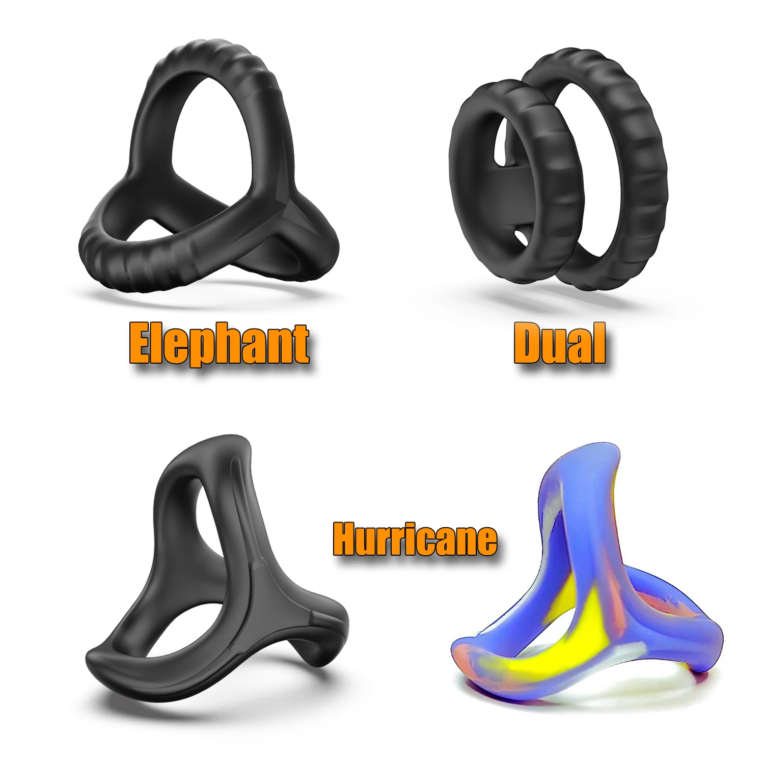 Silicone Cock Ring Adjustable Penis Ring for Male Ejaculation Delays Snap Cock Ring Sex toys