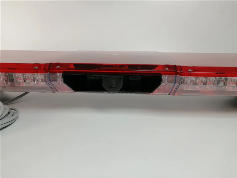 2022 New 1200mm Double row High Power Red LED warning  lightbar  With 100w siren and speaker Emergency vehicle TBD10326-20e-S
