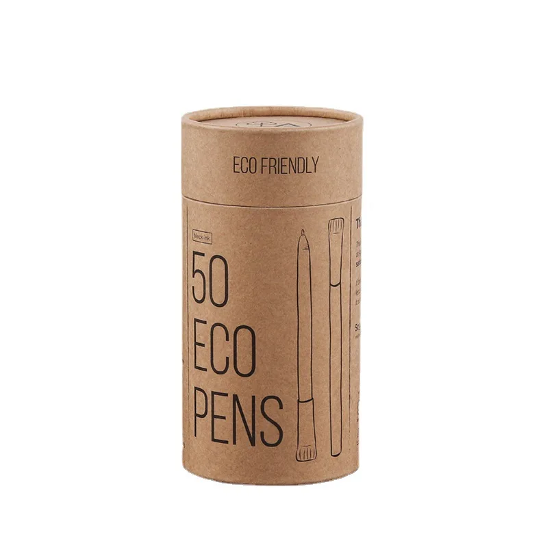 Low Moq Biodegradable Matte Kraft Paper Cardboard Black Tube Round Black Paper Tube Packaging With Gold Logo