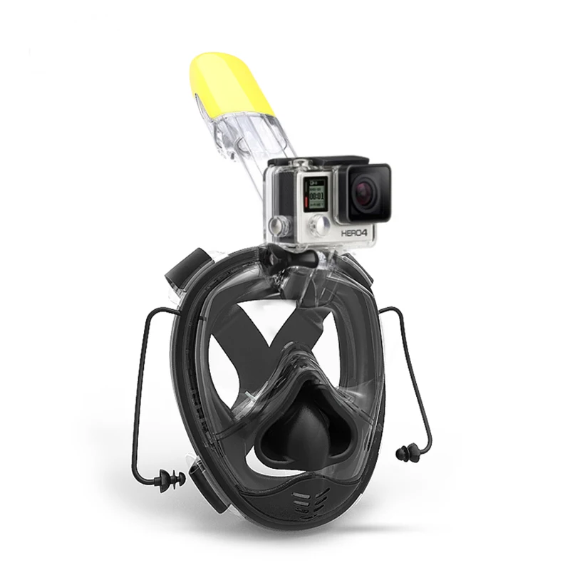 ZLF Adult Scuba Diving Mask Full Face bracket Snorkel D40 Liquid Silicone full face snorkel mask