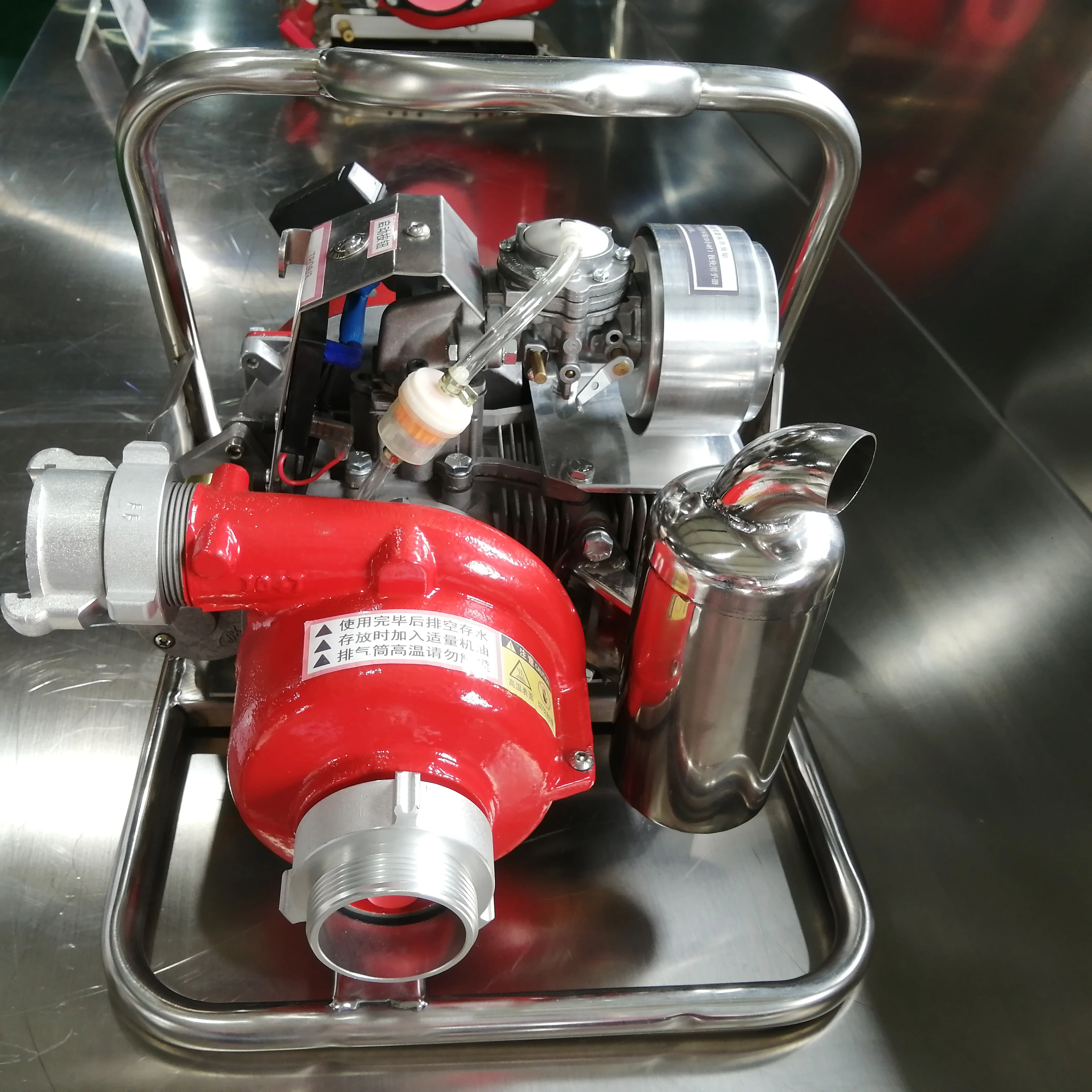 Gasoline Driven High Pressure Portable High Flow Fire Fighting Water Pump