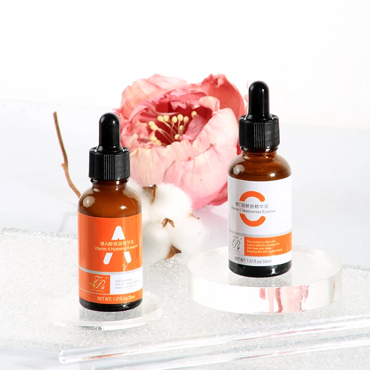 Glycollic Acid Nicotinamide Vitamin C Tea Tree Hyaluronic Acid And Retinol Serum For Face Brightening Firming and Hydrating