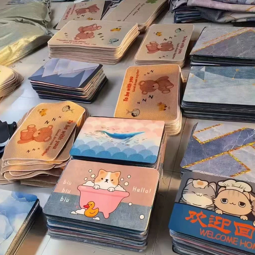 custom size Bathroom Diatomaceous Water Absorbent Rug Set Diatom Mud Floor Mat Anti Slip Absorb Diatomite Earth Bath Mat