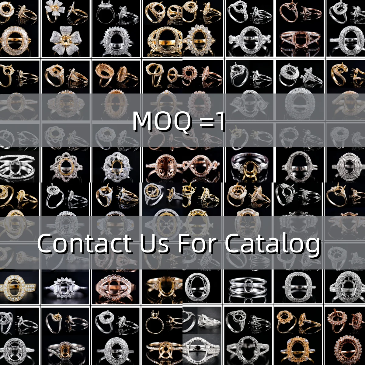 Wholesale 10k 14k 18k Solid Gold Sterling Silver With Lab Diamond Moissanite Pendant Necklace Setting Semi Mount Mounted Jewelry