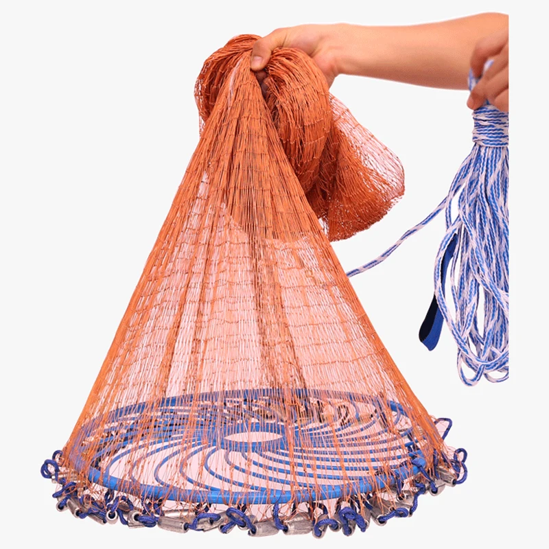 hand throwing cast net heavy duty for bait trap fish