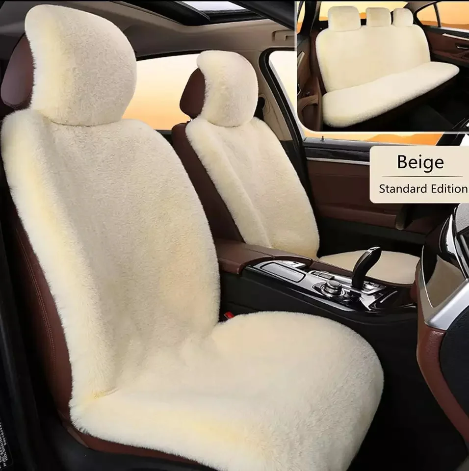 2022 Hot Selling Universal Faux Rabbit Fur Car Seat Covers Soft Long Warm Seat Cushion Winter Protector Car Seat Covers