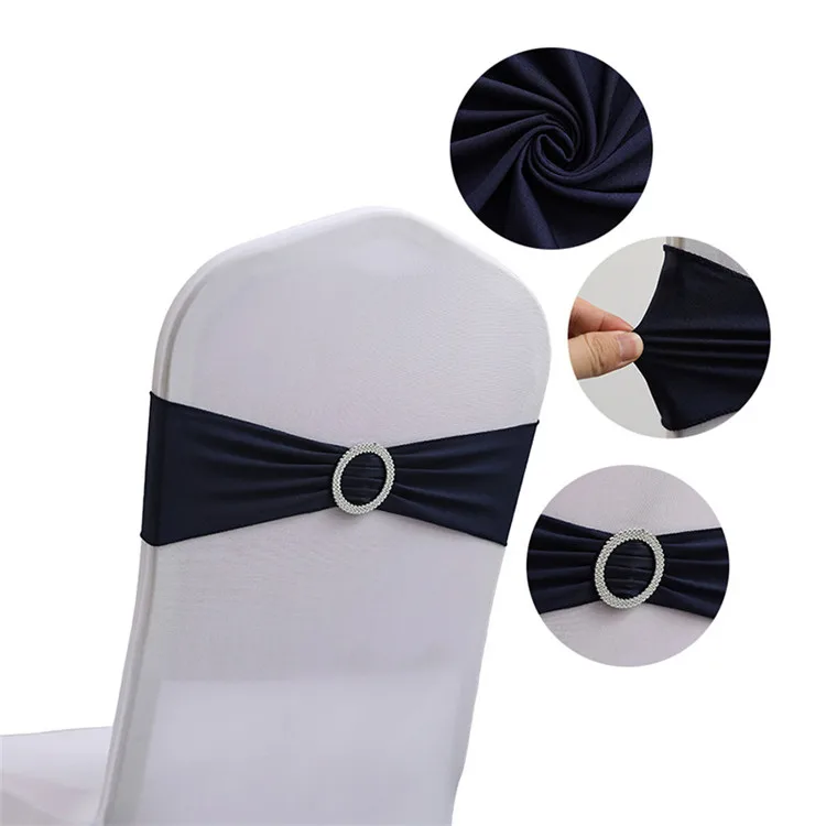 Stretch Spandex Chair Sash Bows Wedding Gold Black Sashes Pink for Party