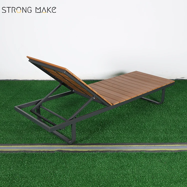 Commercial Patio Aluminum Chaise Garden Furniture Day Bed Chaise Longue Chair Outdoor Daybed For Pool Side