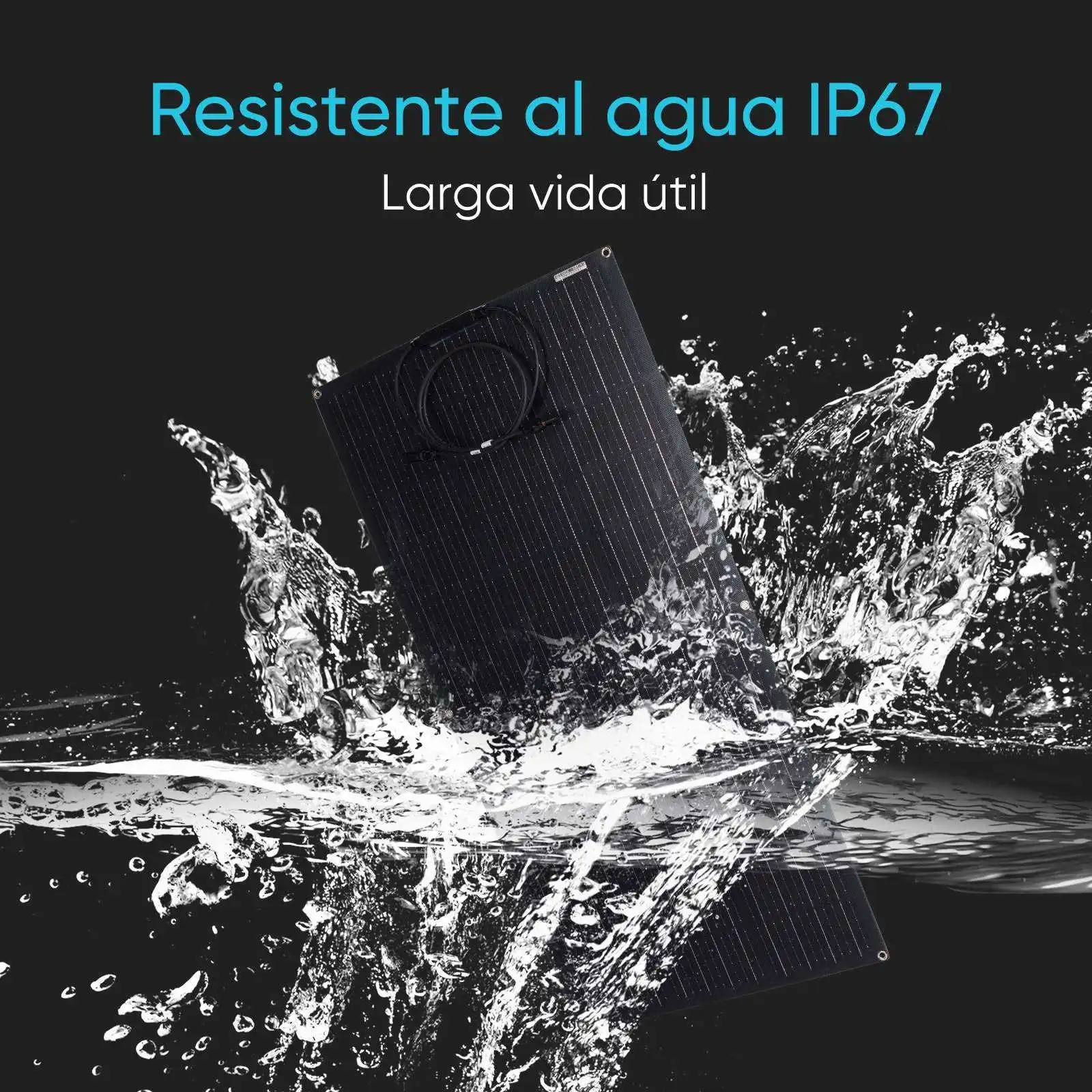 100W Portable Flexible Solar Panel Camping RV Boat Battery Balcony ETFE Monocrystalline Silicon 100% Portable Solar Power