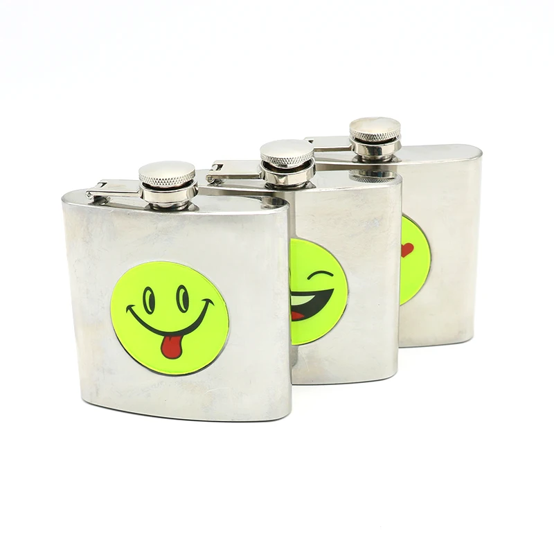 
Flask manufacturers 18/8 stainless steel whiskey flask 6oz round hip flask 