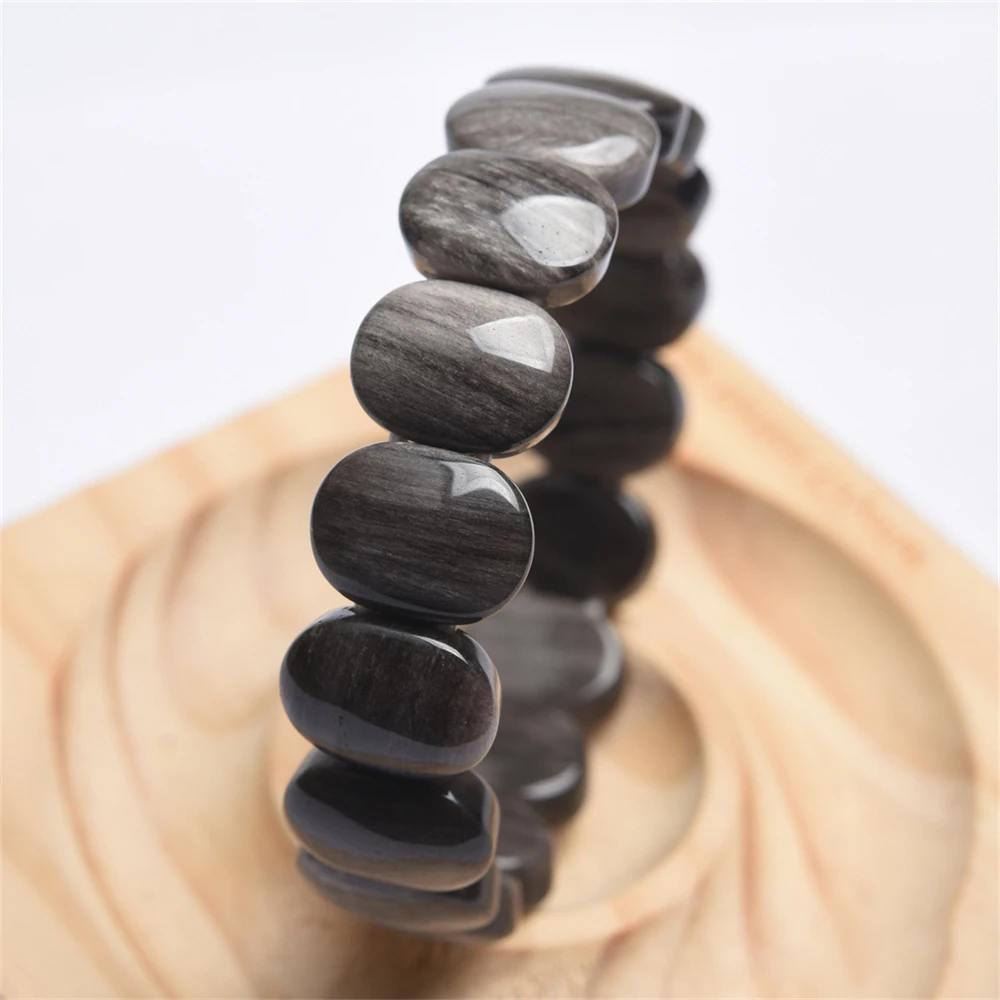 UJBOX Wholesale Green Blue Sakura Charm Bracelets For Women Men Natural Stone Healing Jewelry Gift