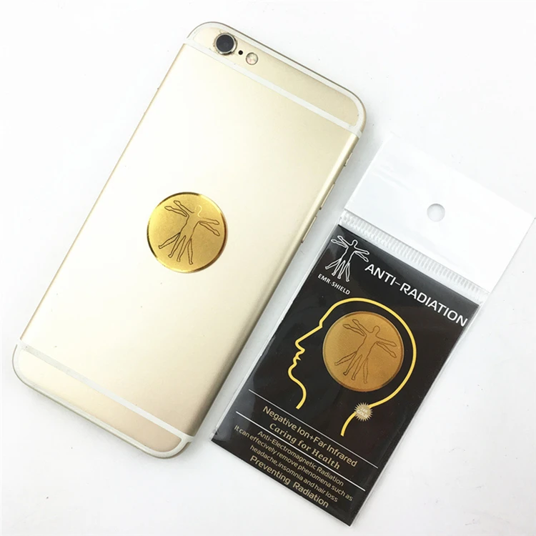 Easy Apply Laptop Ultra Thin Electronic Devices 24k Gold Plating Protector Mobile Phone EMF Blocker Anti Radiation Sticker