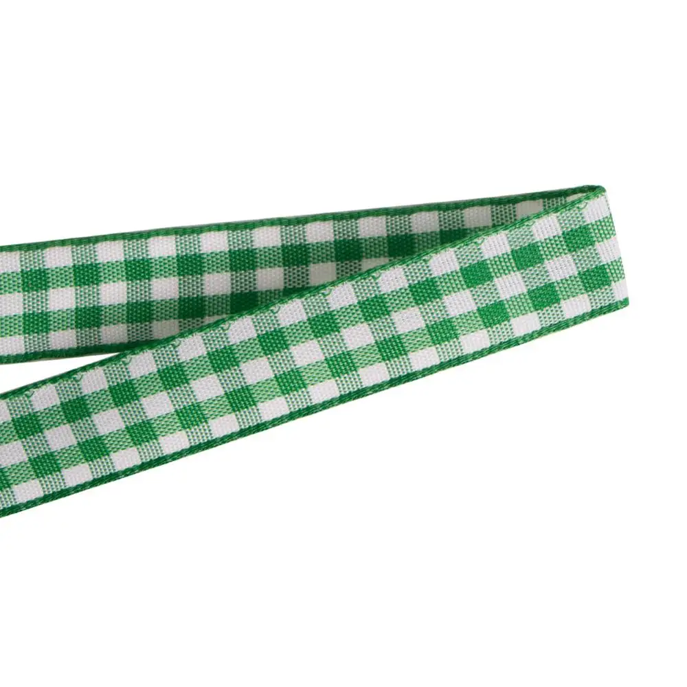 Wholesale Cheap Custom Check Gingham Tartan Plaid 100% Polyester Ribbon