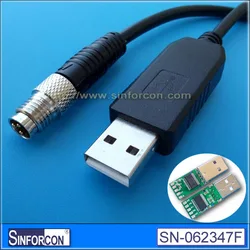 FTDI FT232R USB RS232 to M8 3P Male Serial Adapter for Sensors PC Communication Cable