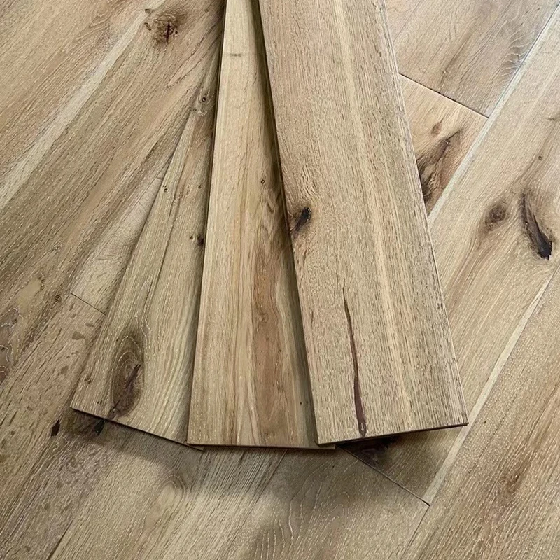 Household Use Indoor White Oak Wood Flooring European Oak Solid Wood 910mm Long Board With Knot For Living Room Timber Flooring