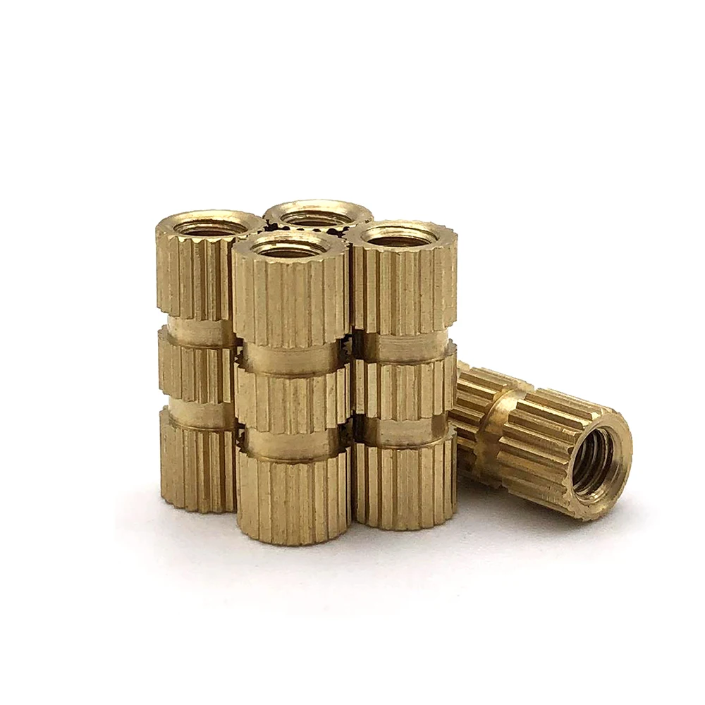 Manufacturing vendor m5 m6 m7 thread insert brass insert nuts threaded insert bushing knurled nut