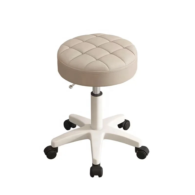Metalbrother High Quality PU Leather Red Color Round Bar Stools Chair With Footrest High dental lab furniture