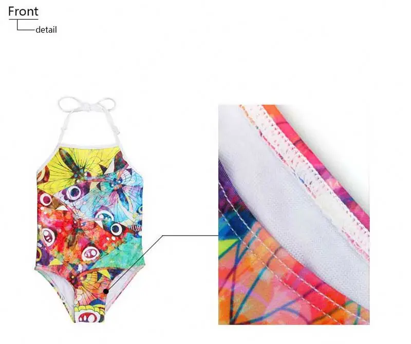 Alpaca Pattern Print Children Bikini Swimwear Oversized Child Bikini Swimwear Wholesale Bikini For Girl Children Swimwear