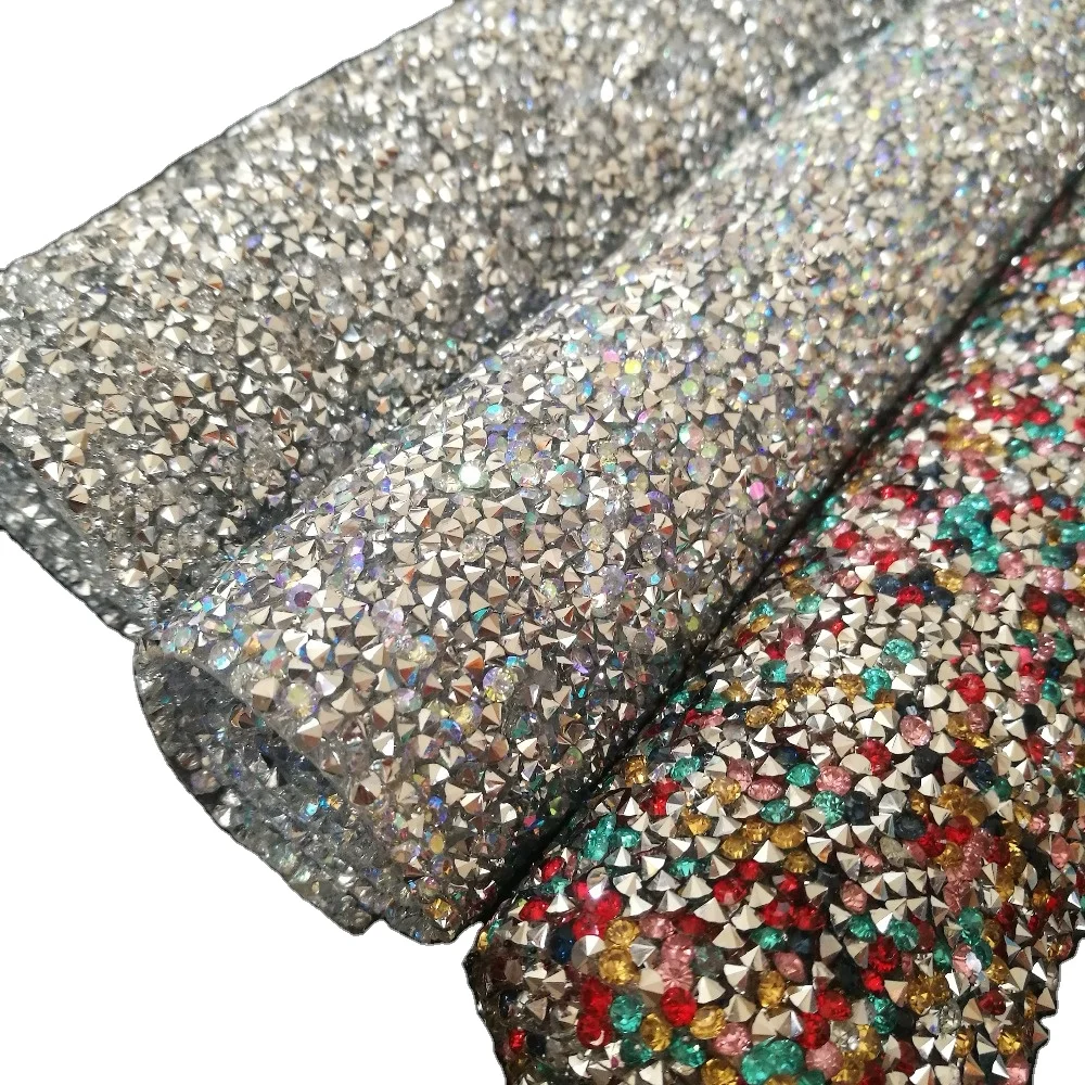 Shininglife Brand multicolor jewelry self adhesive crystal mesh