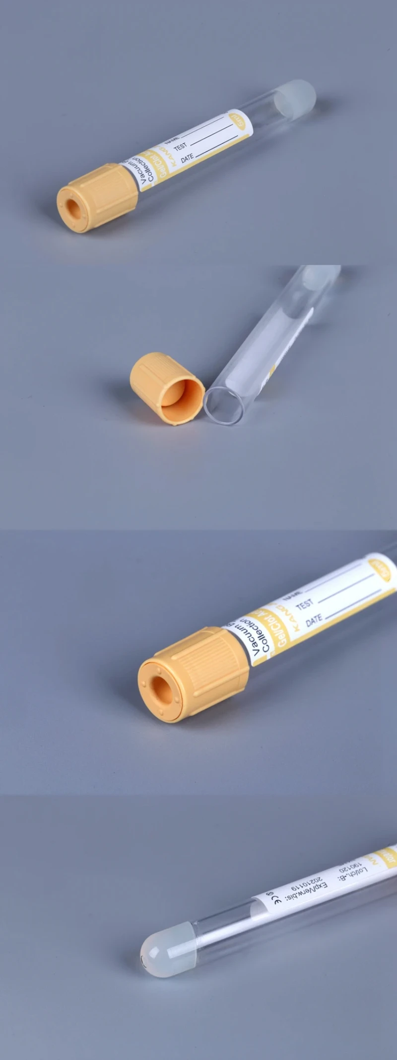 Factory direct Sale sterile gel clot activator SST vacuum blood sample collection tube for hospital