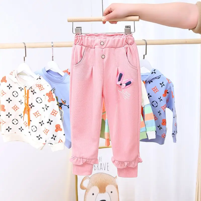 
Factory Price Popular Soft Comfortable Girls Kids Trousers Long Pant(0-6 years) 