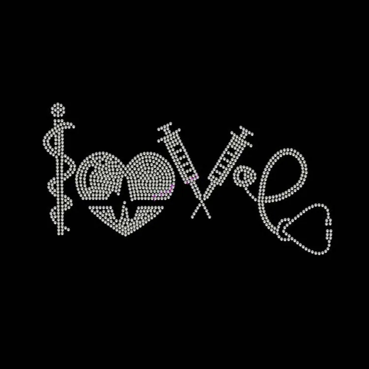 RN Nurse rhinestone transfer for t-shirt