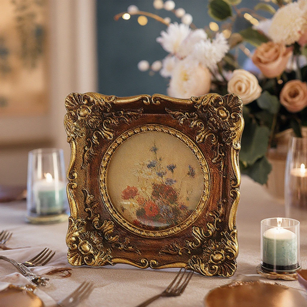 Handmade Resin Photo Frame for Wedding Valentines Day & Home Decor Custom Picture Frame Love & Memory Display