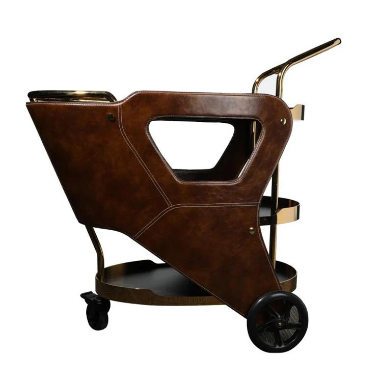 Hotel Restaurant Home Kitchen Trolley Luxury Retro 3 Tier Wine Beverage Food Tea Service Bar Cart