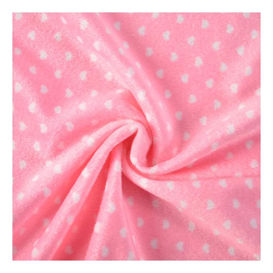 Factory Supplier 100% Polyester Microfibre Short Pile Printed Velboa Fabric