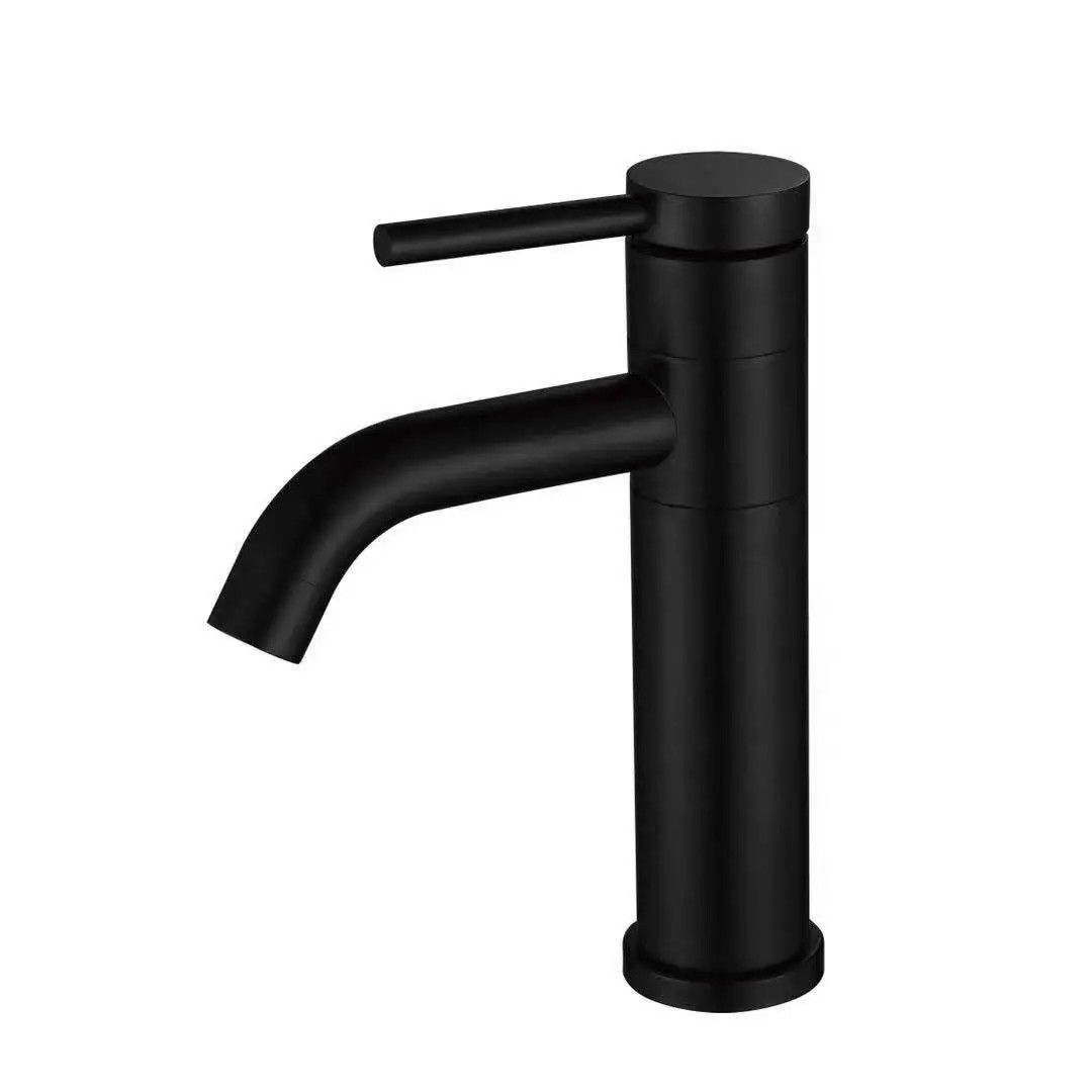 hot sale stainless steel 304 single hole single handle 360 degree rotate wire drawing faucets bathroom Basin Faucets water tap