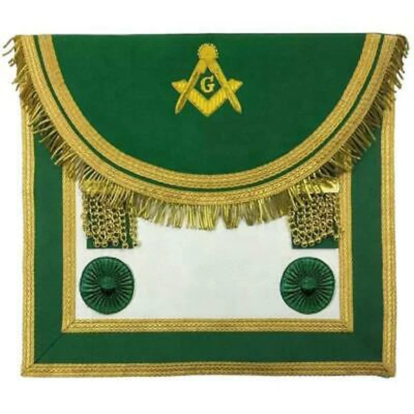Pakistan Made High Quality Masonic Regalia Scottish Rite Master Mason Apron Embroidery Designs Masonic Apron