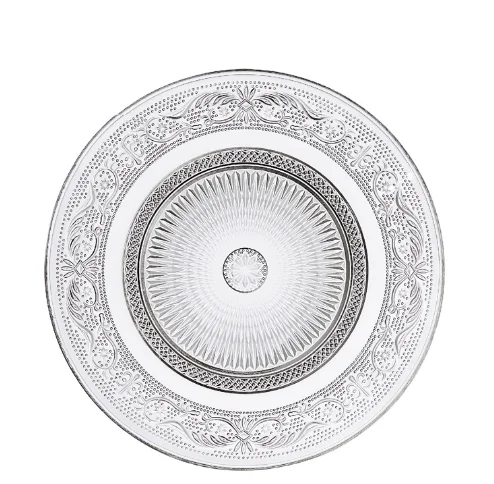 Plates glass For Fruit round shape dishes factory price glass fruit plates