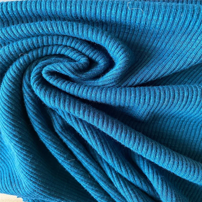 jewelry blue 2020 shaoxing SPECIAL KNITTING RiB FABRIC 70%polyester 30%viscoe yarn dyed for sweater