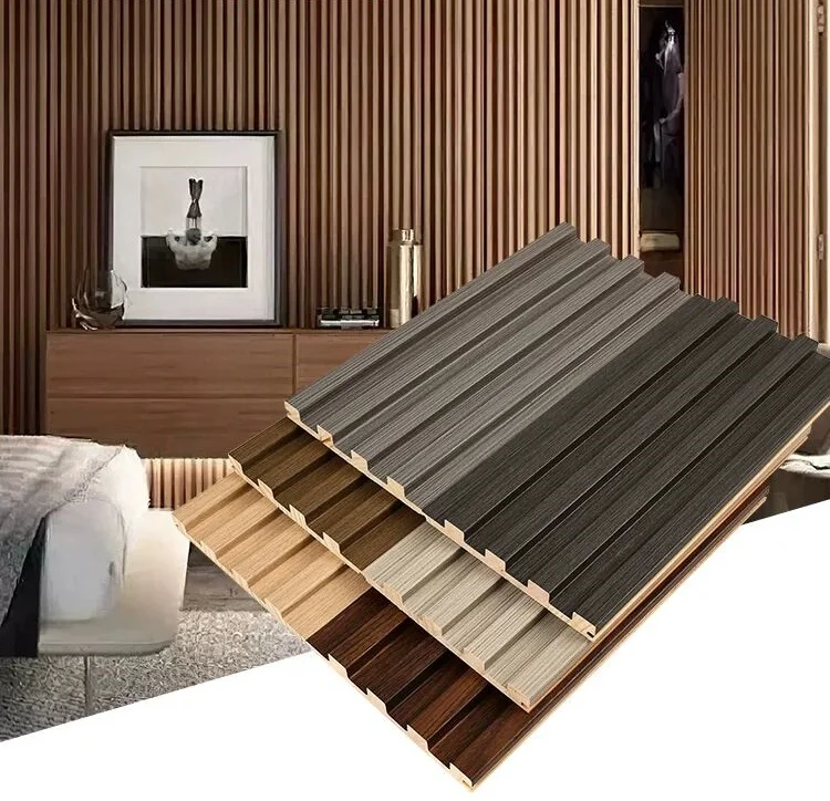 Home Decoration Wpc Fluted Wall Panel 3d Marble Design Wall Panel Free Samples Wall Cladding Veneer Board for Interior Modern