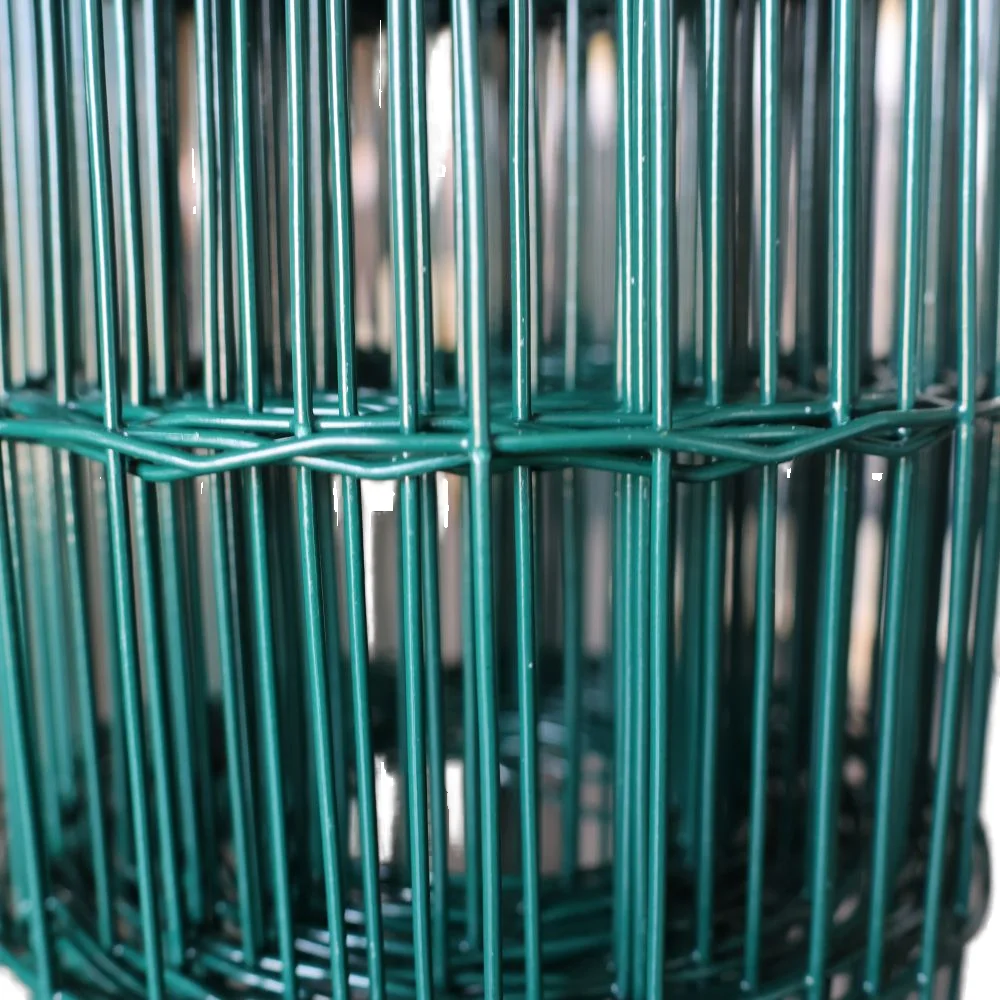 Factory Price High Quality 2X4 Green PVC Coated Holland Welded Wire Mesh Fence Panels For Euro Fence