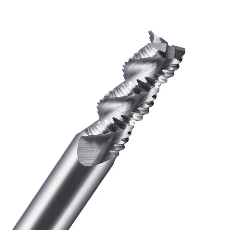 55 degree 3-edge tungsten steel roughing cutter 3-edge roughing cutter Aluminum roughing cutter with long wave edge grain