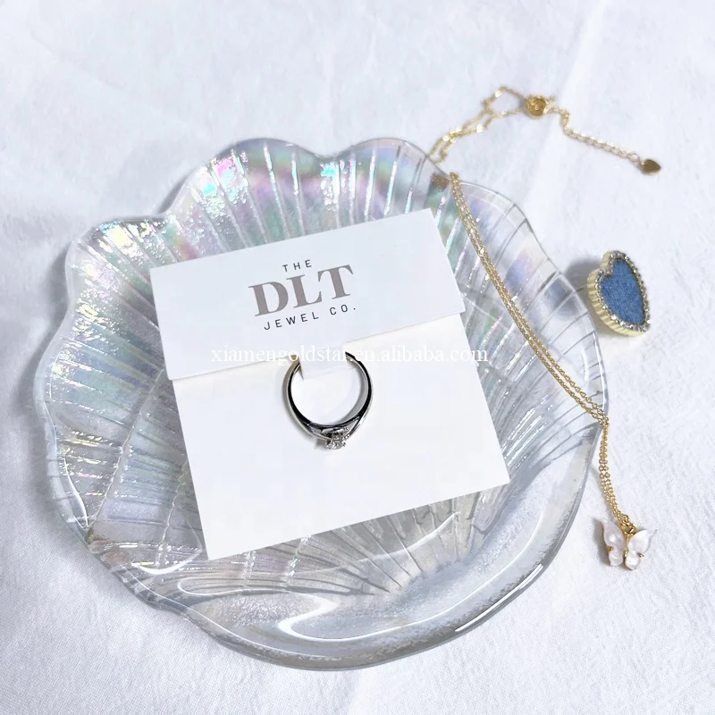 Foil Stamping Earring Card Display Stand Necklace Jewelry Cards Glossy Jewelry Packaging Offset Printing Greeting Card