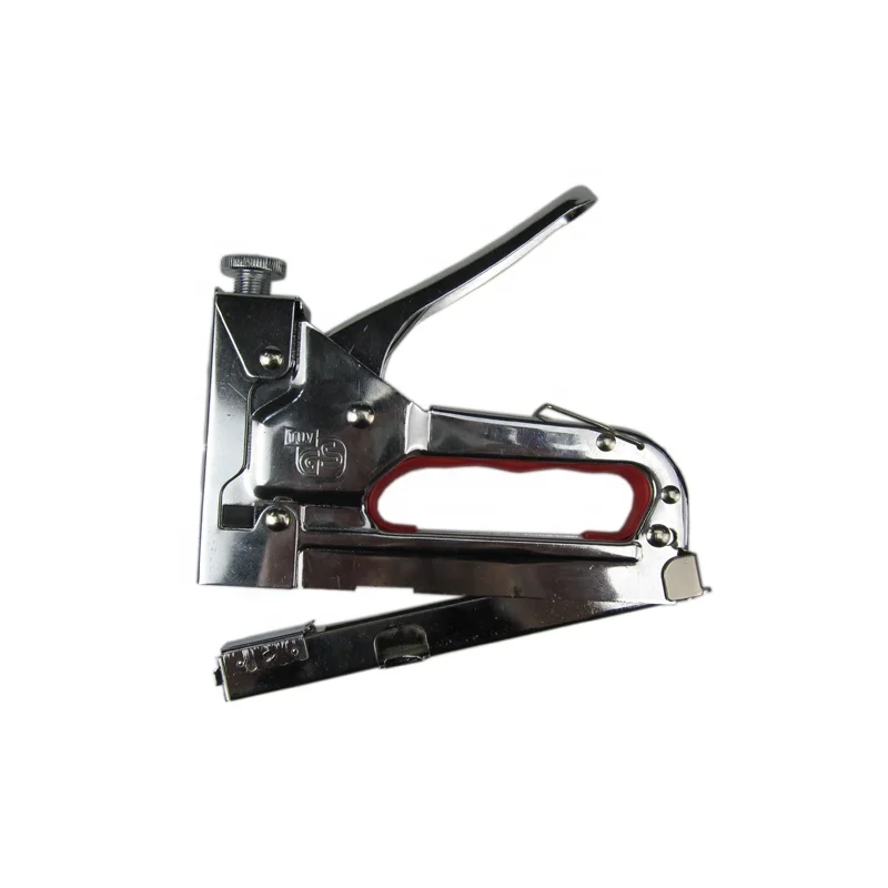 All Metal Chromed Stapler Gun Manual 3 in 1 Heavy Duty Staple Gun Tacker For 4mm-14mm Staple With Shock Absorbers
