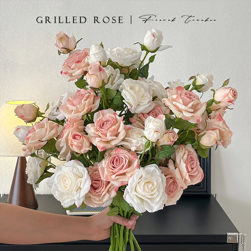 Everlasting Roses Latex Flowers Real Touch Artificial Roses Flower High Quality Fabric For Wedding Home Decor