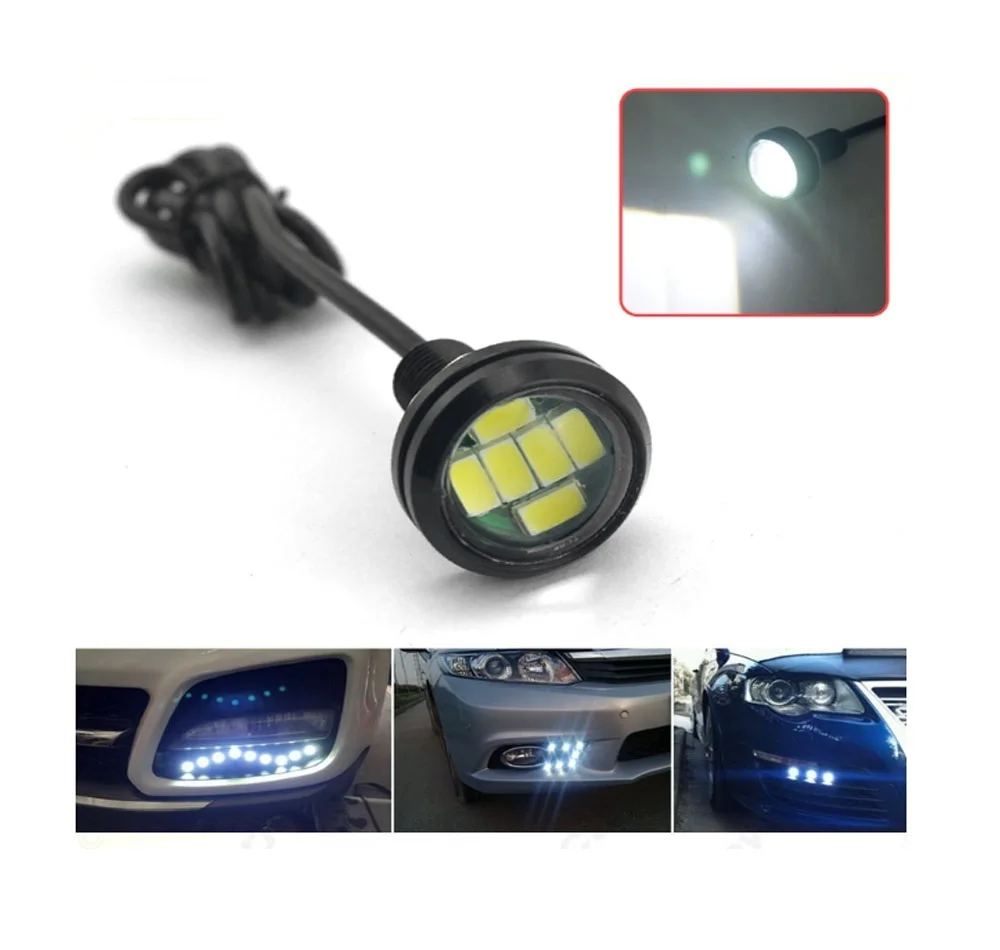 6SMD 5630 White 12V Eagle Eye LED Reverse Backup Light DRL Daytime Running lamp Signal Bulb Fog Lamp for Car Motorcycle