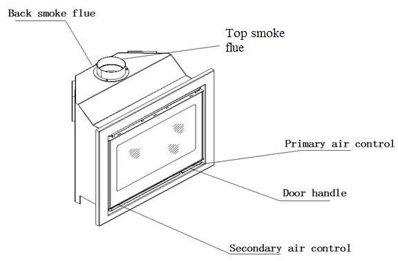 Modern Cassette  CL18  Wood-burning Stoves Wood Burning Room Fire Heaters Fireplace