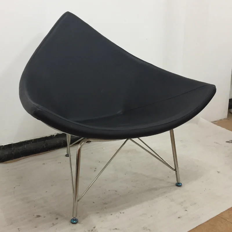 Chaise Design White Accent Modern Fiberglass Curved Shape Chair For Living Room Restaurant Hall Reception Seat chair