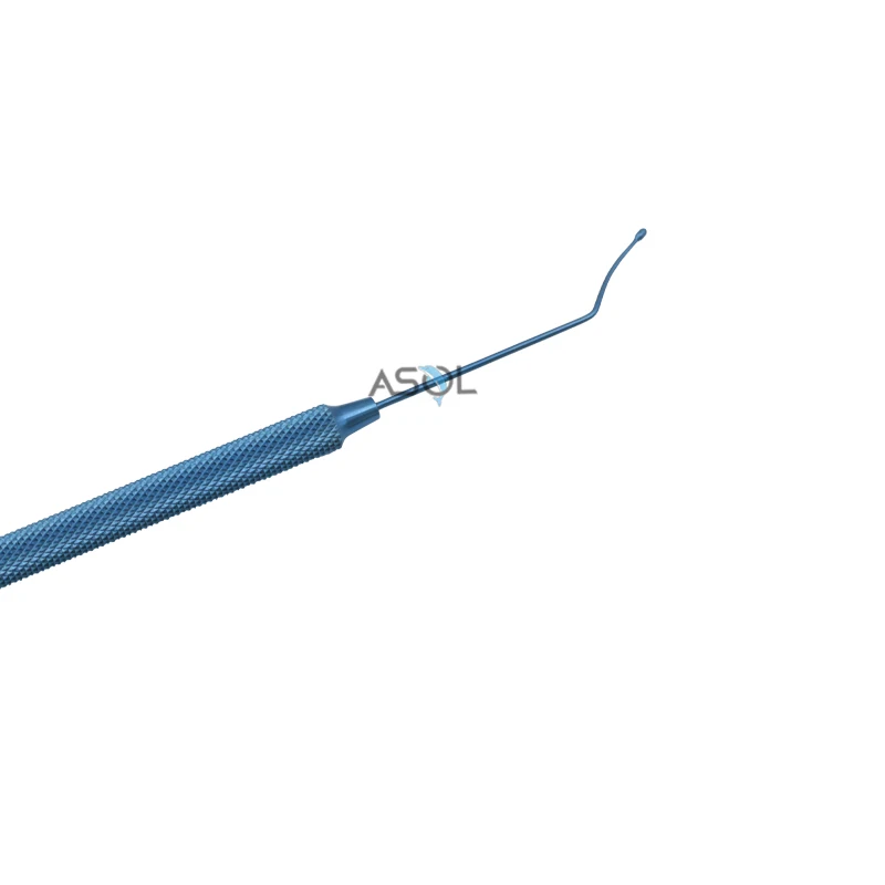 High quality manufacture titanium medical eye bylsma iol manipulator hooks 126mm