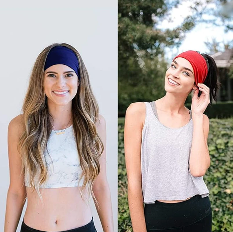 Customized Logo Sport Hair Bands Thin Cloth Headband Runners Sweat Absorbing Seamless Headband for Men Women