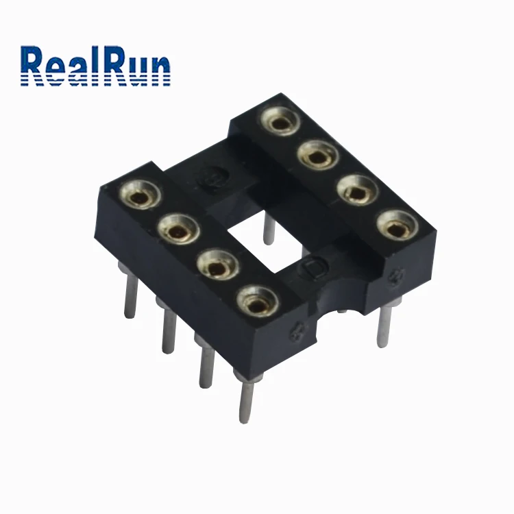 8/14/16/18/20/24/28/32 Pin DIP 2.54mm Row Spacing Square Round Female Pin IC Socket Connector