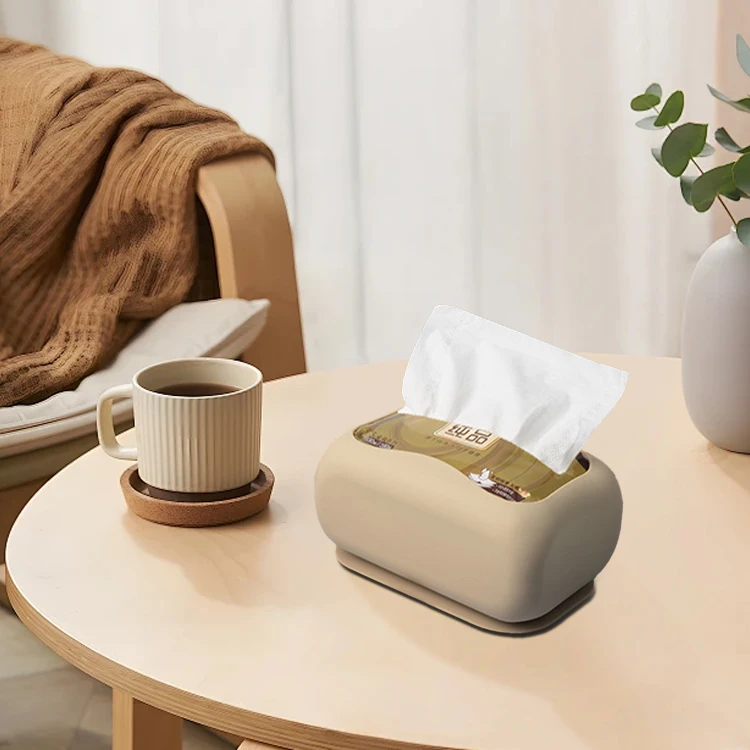 Hot Selling Silicone Tissue Box Holder Storage Organizer Silicone Napkin Holder Silicone Tissue Box Cover For Home