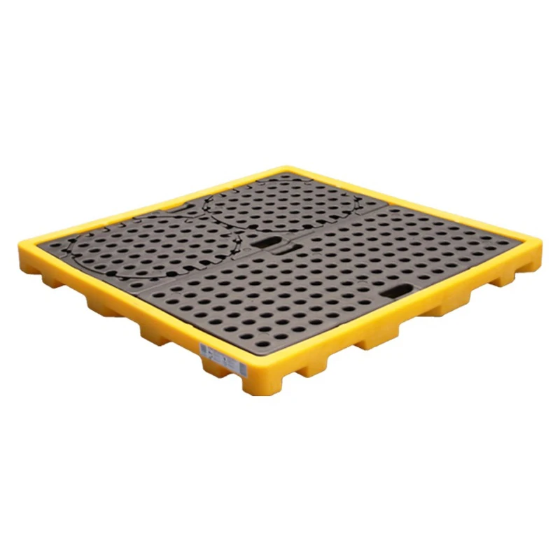 Spill Containment Pallet 4 Drum Hot sale 1300x1300x100mm 80L Chemical Spill Control Pallet Safe and durability