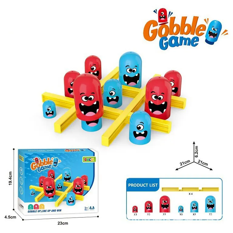 wholesale 2 Players educational toys strategy board game toy big cup eat small cup tic tac toe gobble board games for kids