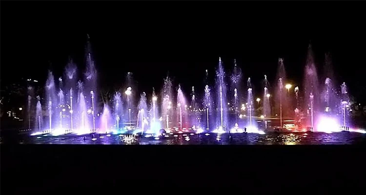 AWS Summer Popular Outdoor Garden Large Water Fountain Stainless Steel Music Fountain with Music PLC DMX512 Control