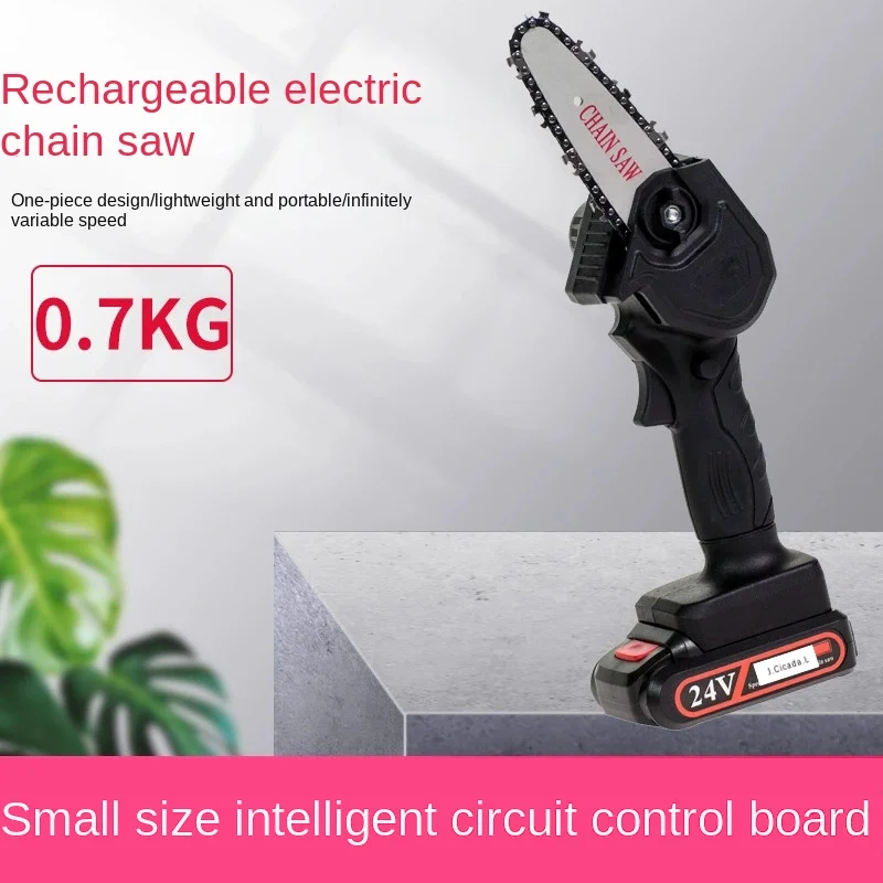 4 Inch Mini Portable Lithium Battery Chain Saw Multifunctional Electric Chain Saw To Cut Tree Household Branch Pruning Chain Saw